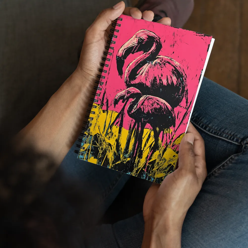 Pop Art Flamingos 
 Spiral Notebook | 140 pages