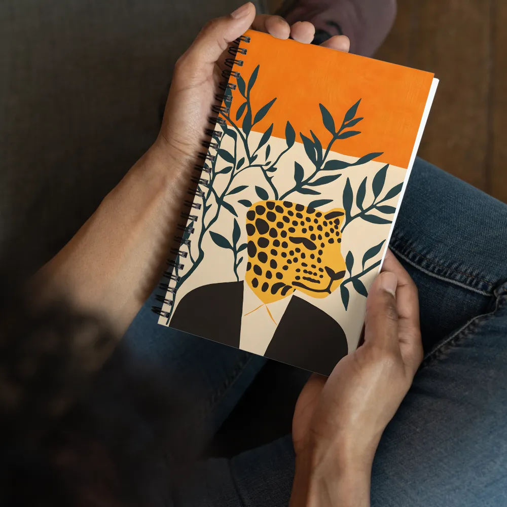 Dapper Leopard Portrait 
 Spiral Notebook | 140 pages