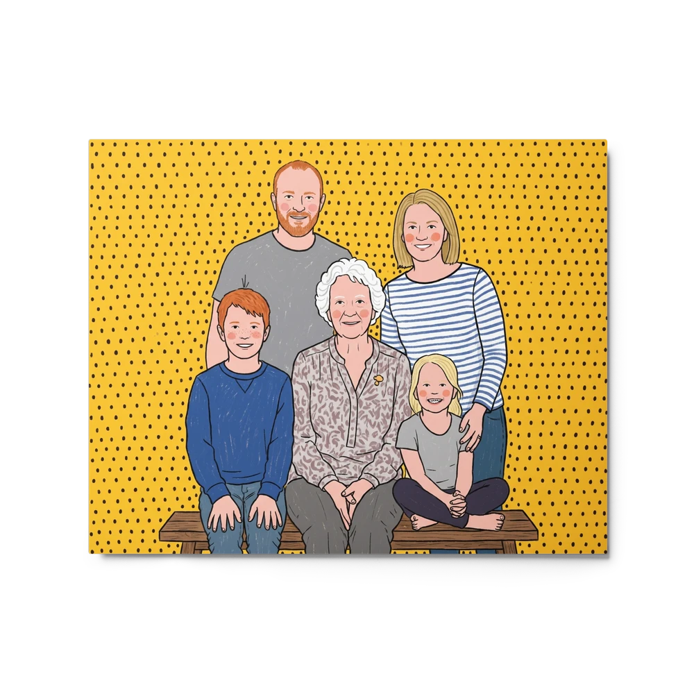 Family Portrait — Flat Cartoon