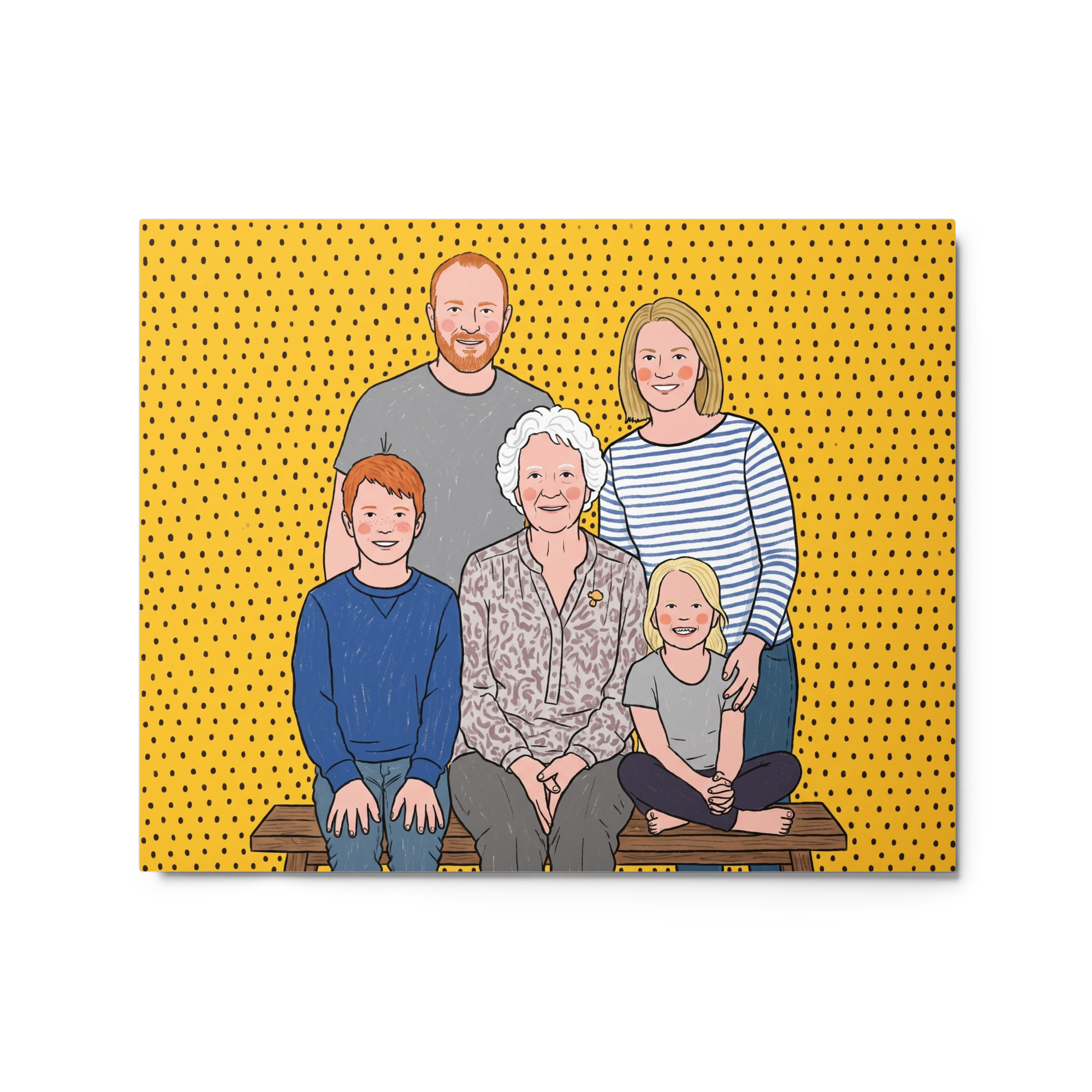 Family Portrait — Flat Cartoon