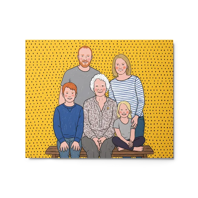 Family Portrait — Flat Cartoon