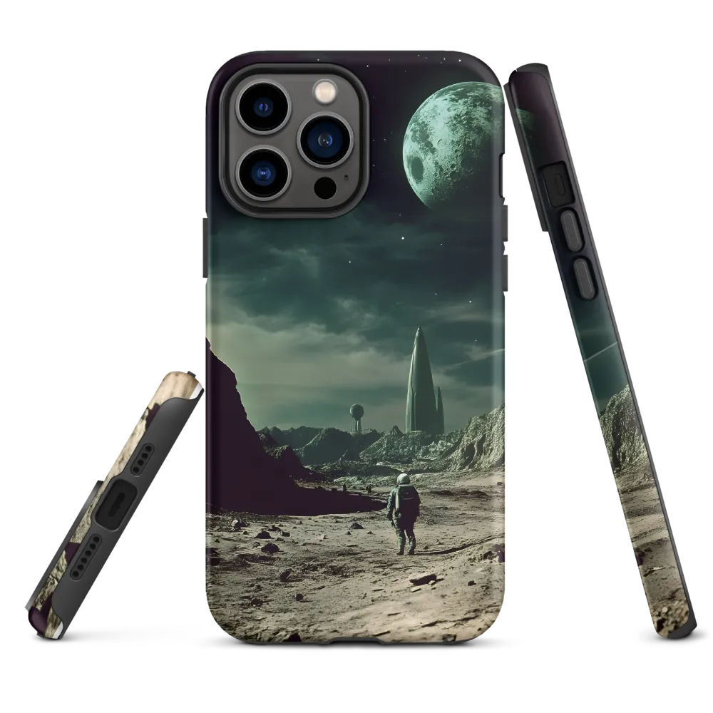 Astronaut on Lunar Landscape | Phone Case