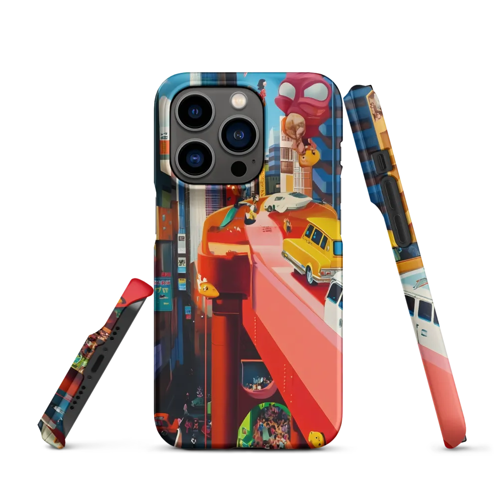 Vibrant Cityscape with Whimsical Characters | Phone Case