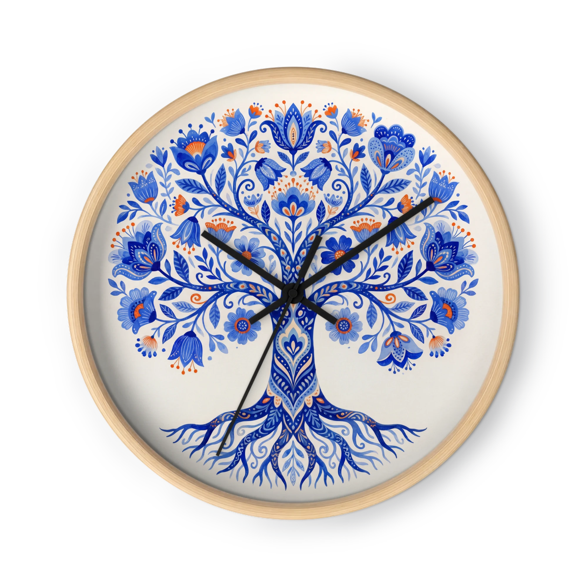 Blue Folk Art Tree of Life