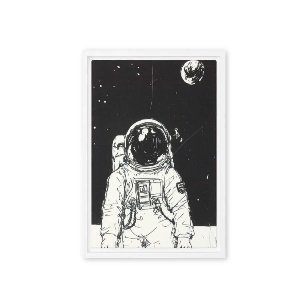 Astronaut Ink Drawing
