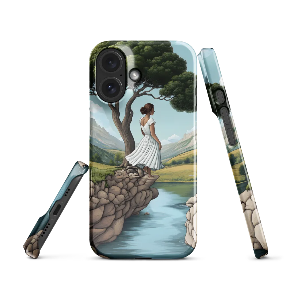 Contemplation on the Cliff 
 iPhone 12 Mini | Snap Case