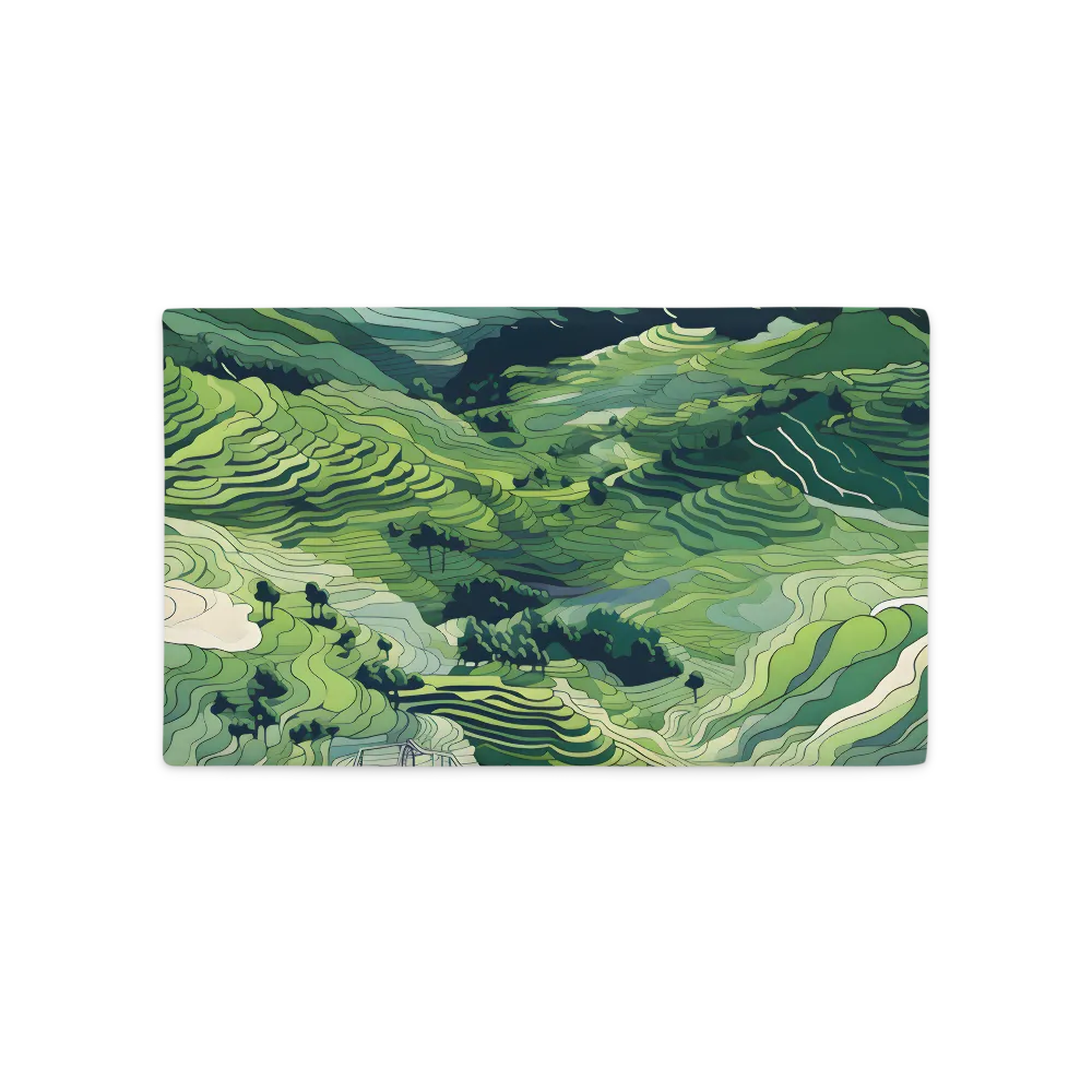 Mountainous Landscape Cushion Cover