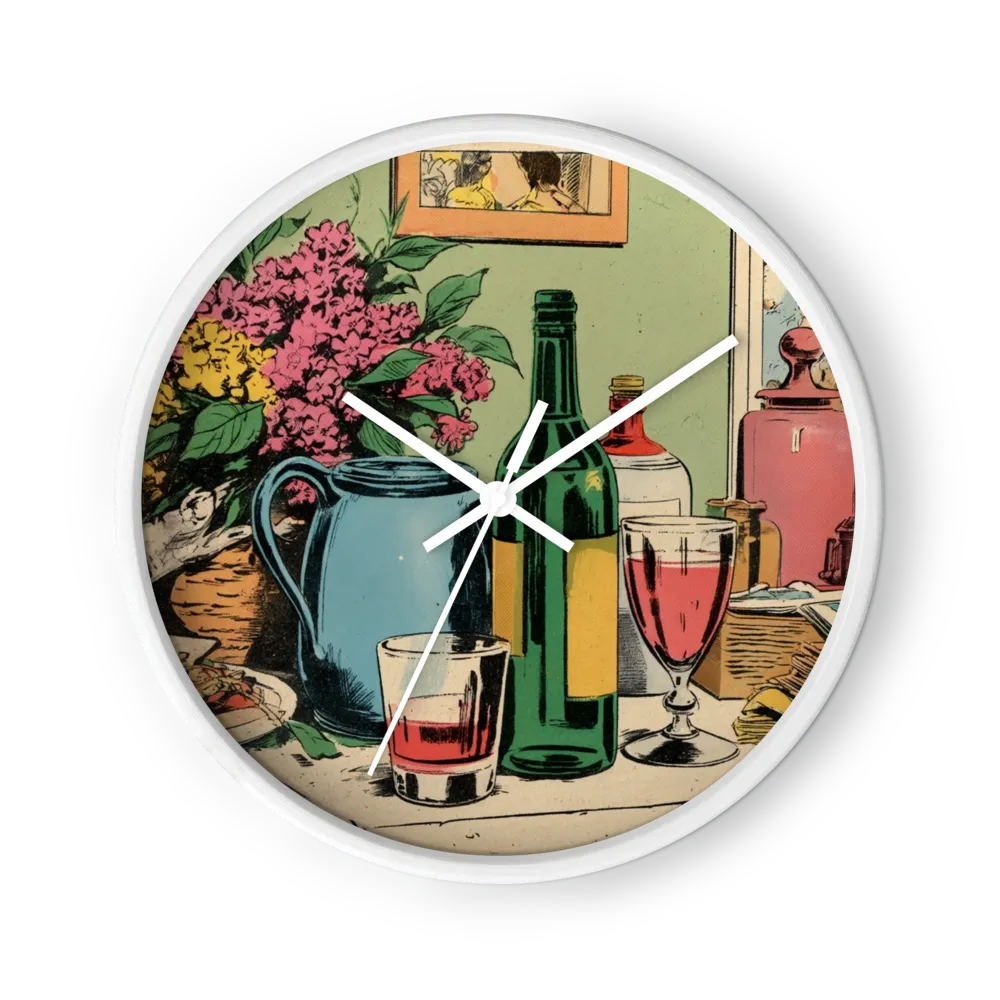 Still Life in Ben-Day Dots | Wall Clock