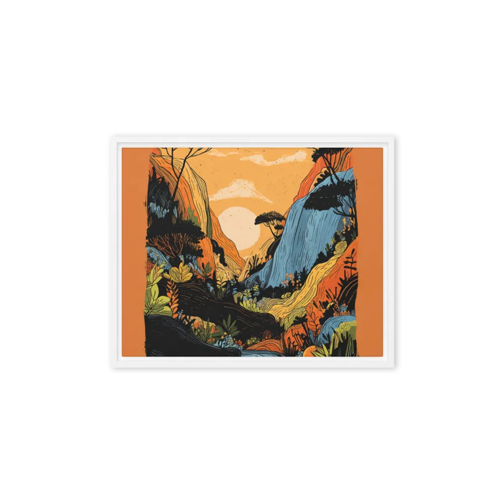 Golden Valley Sunset 
 Poster with Black Frame | 10″x 10″