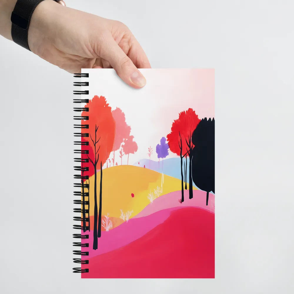Colorful Abstract Landscape 
 Spiral Notebook | 140 pages