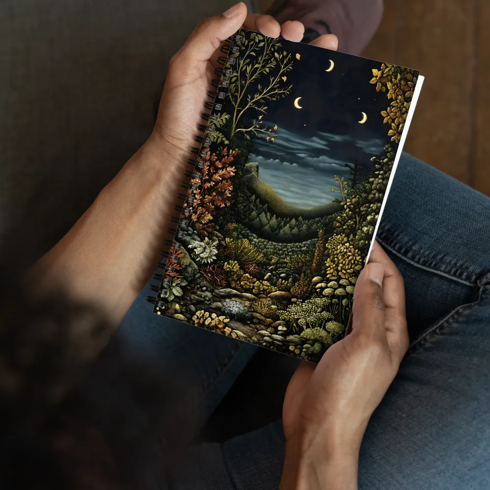 Whispers of the Moonlit Forest 
 Spiral Notebook | 140 pages