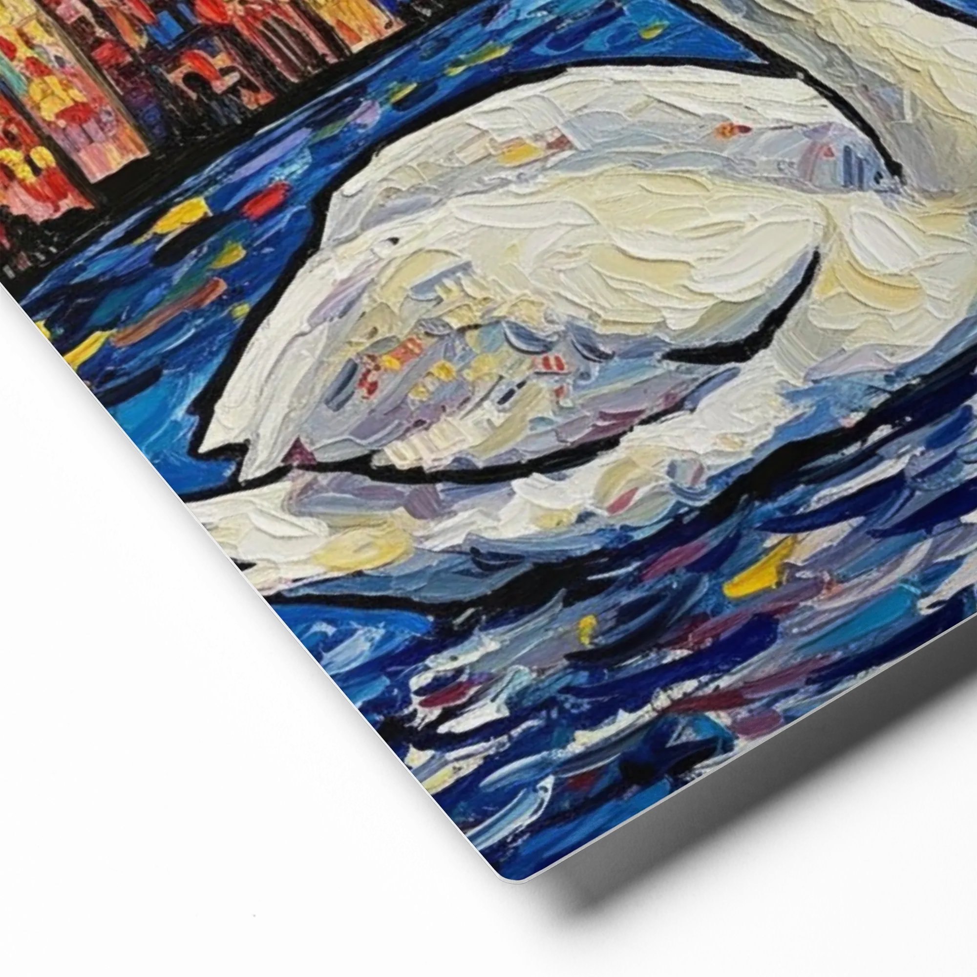 Starry Night Swan 
 Canvas | 28″x 28″