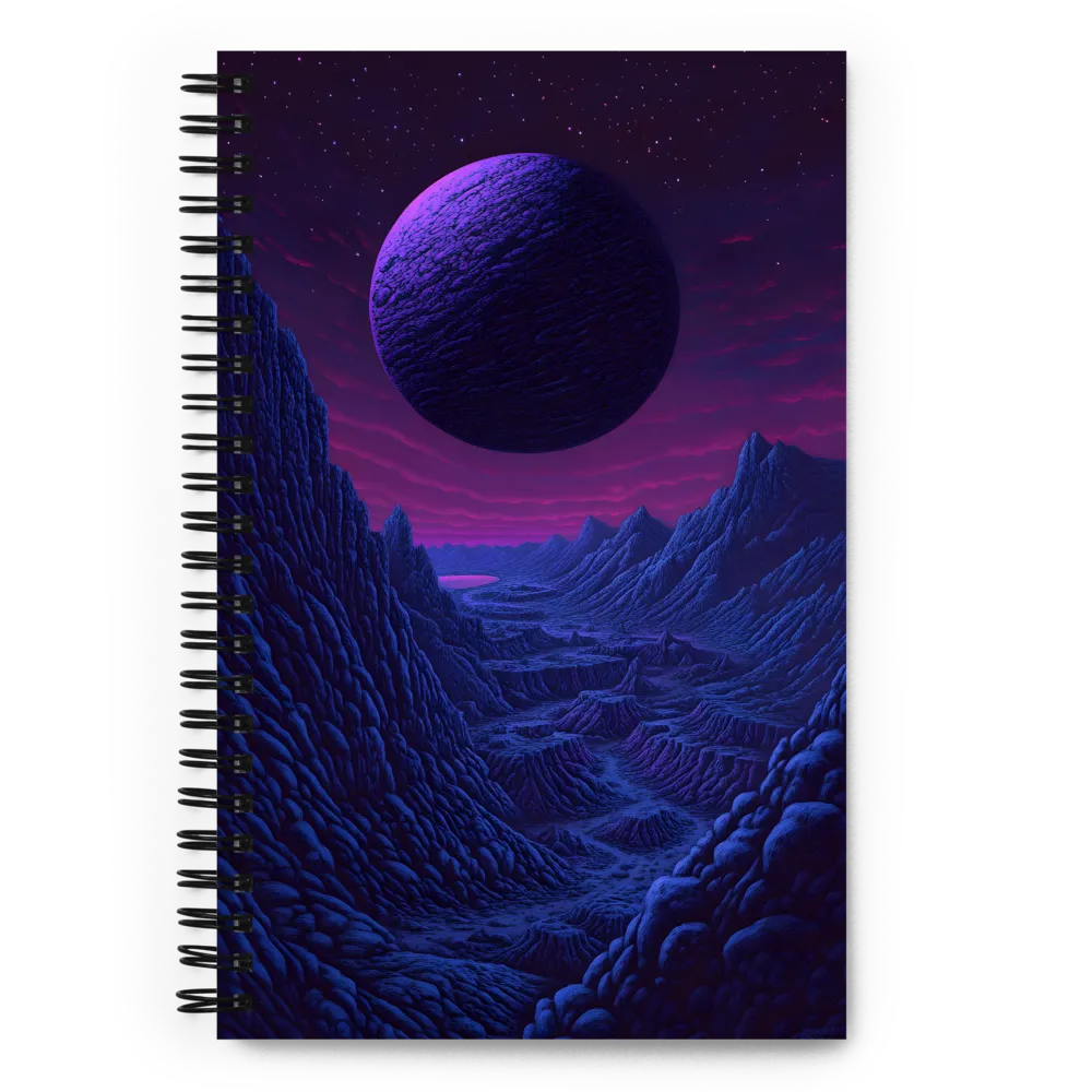 Cosmic Peaks and Purple Orb 
 Spiral Notebook | 140 pages