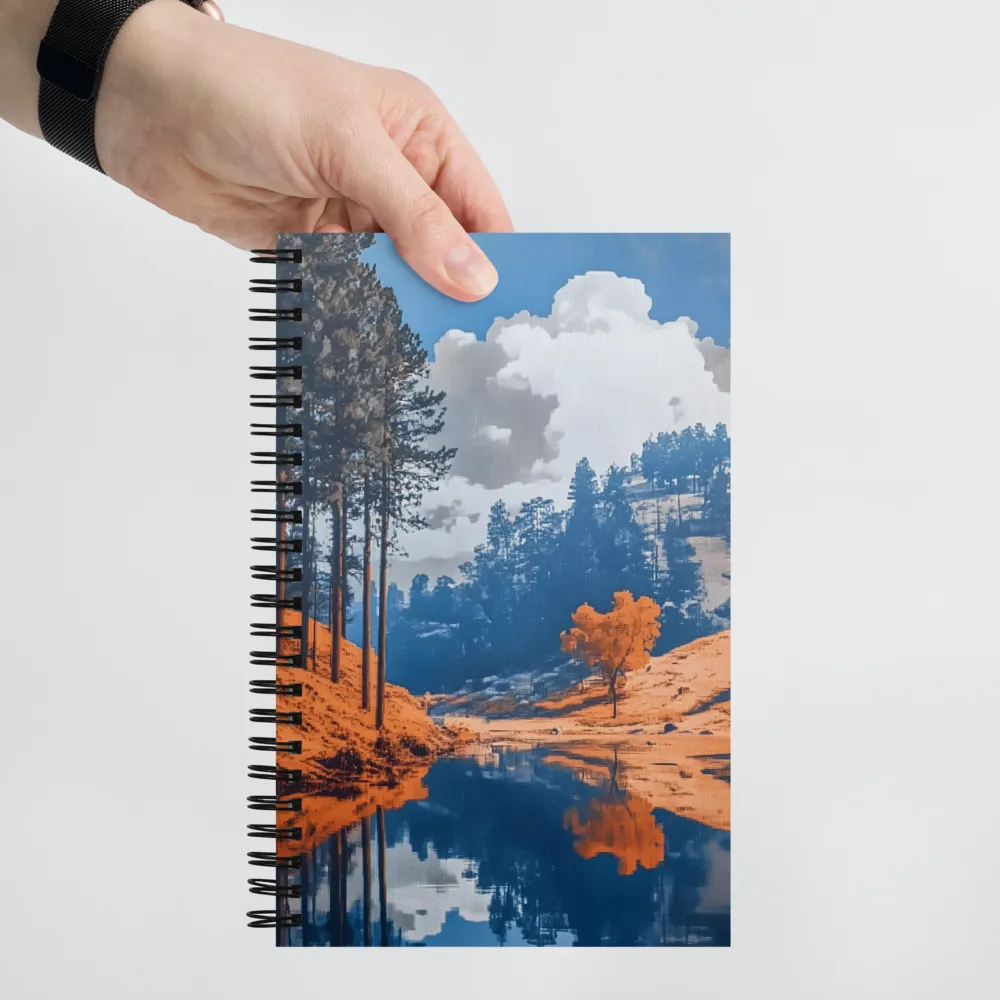 Duotone Lake Landscape 
 Spiral Notebook | 140 pages