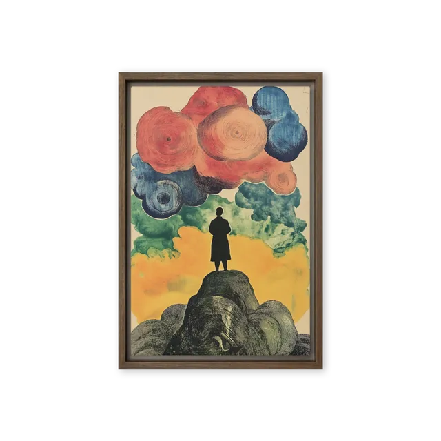 Contemplation Amidst Cosmic Clouds | Art Print