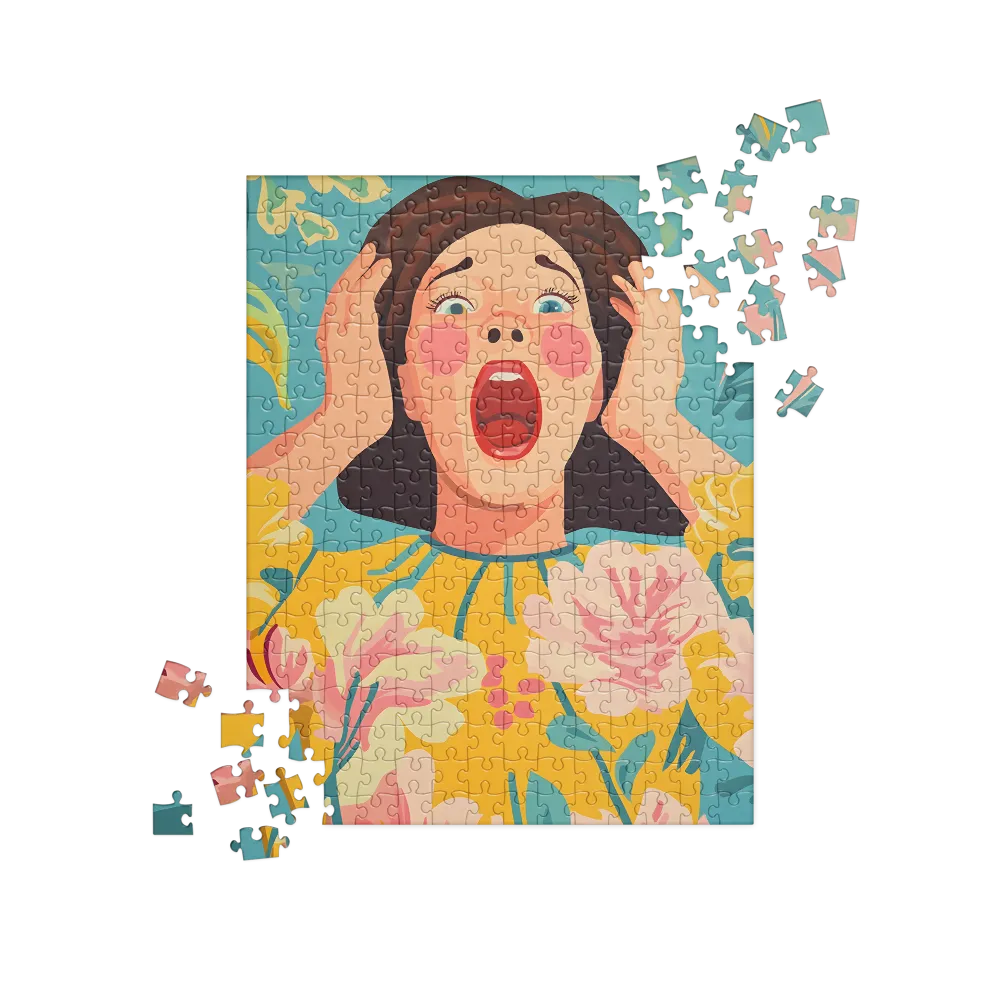 Floral Panic 
 Jigsaw Puzzle in Tin Box