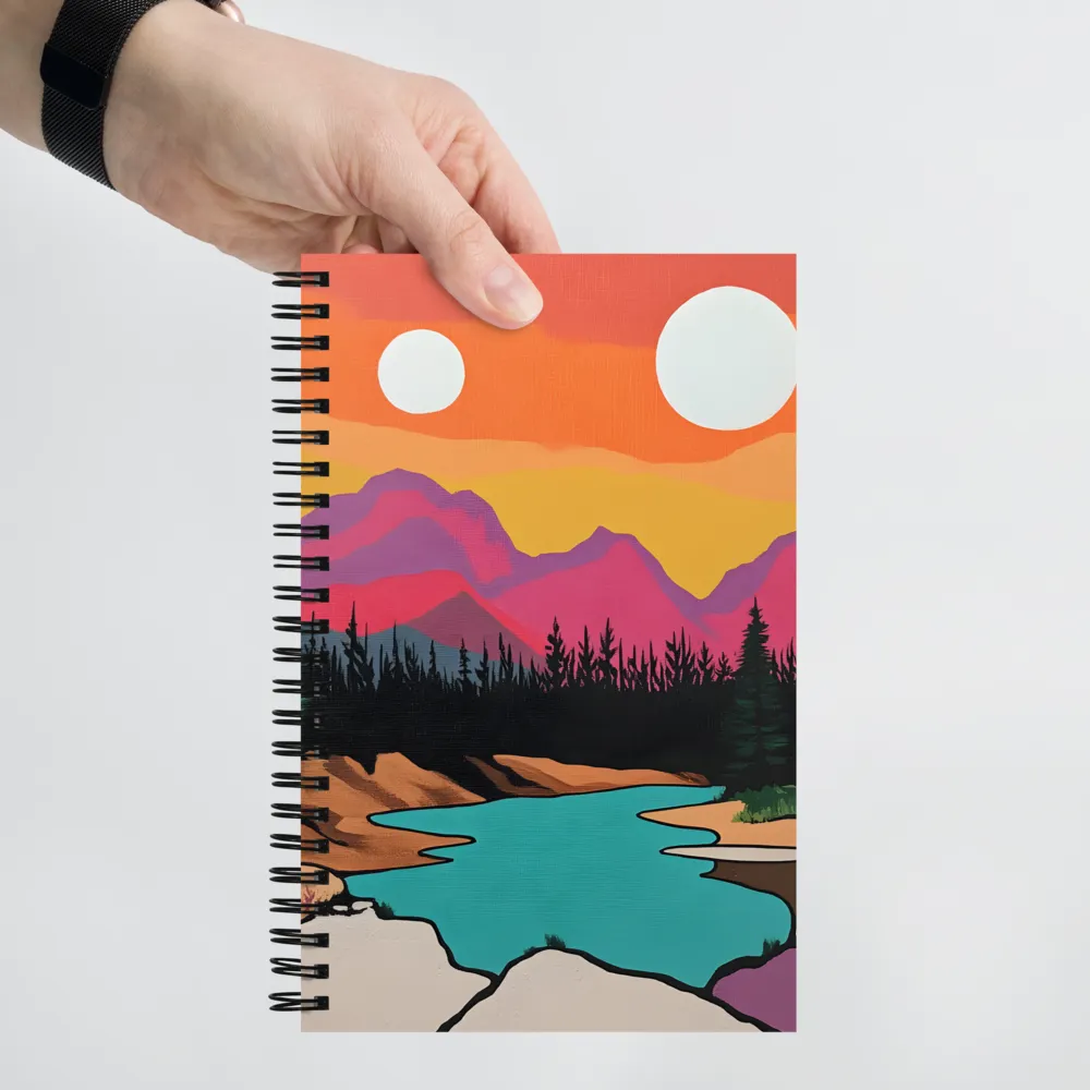 Dual Moons Landscape 
 Spiral Notebook | 140 pages