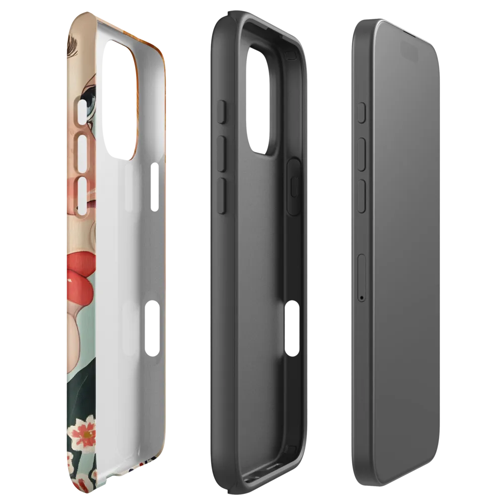 Portrait of a Woman with Flowers | Phone Case
