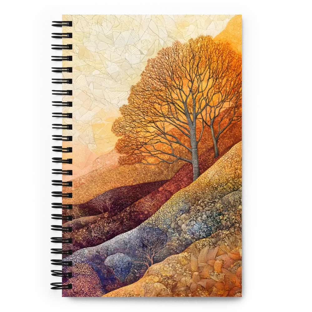 Textured Autumn Hills 
 Spiral Notebook | 140 pages
