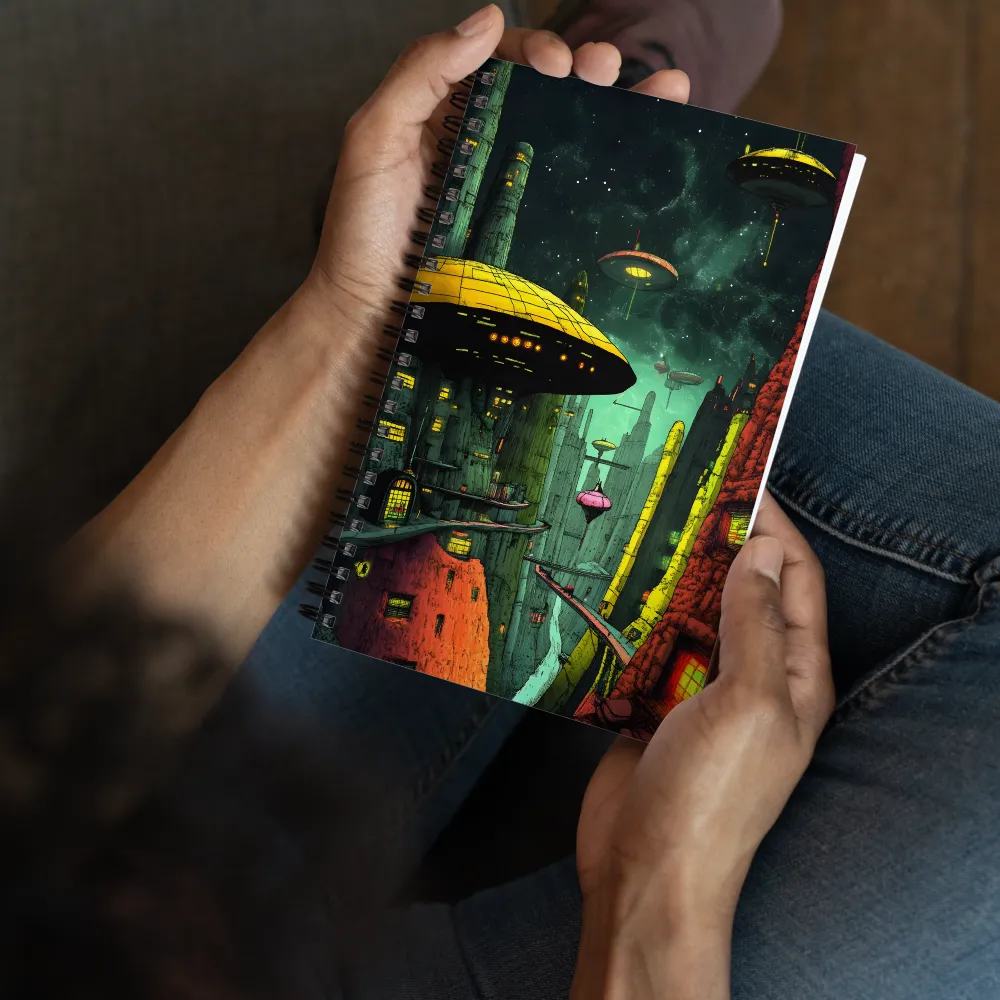Retro Sci-Fi Metropolis 
 Spiral Notebook | 140 pages