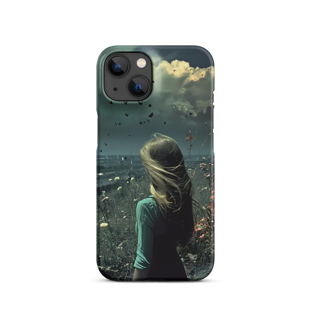 Surreal Landscape with Woman and Butterflies | Phone Case