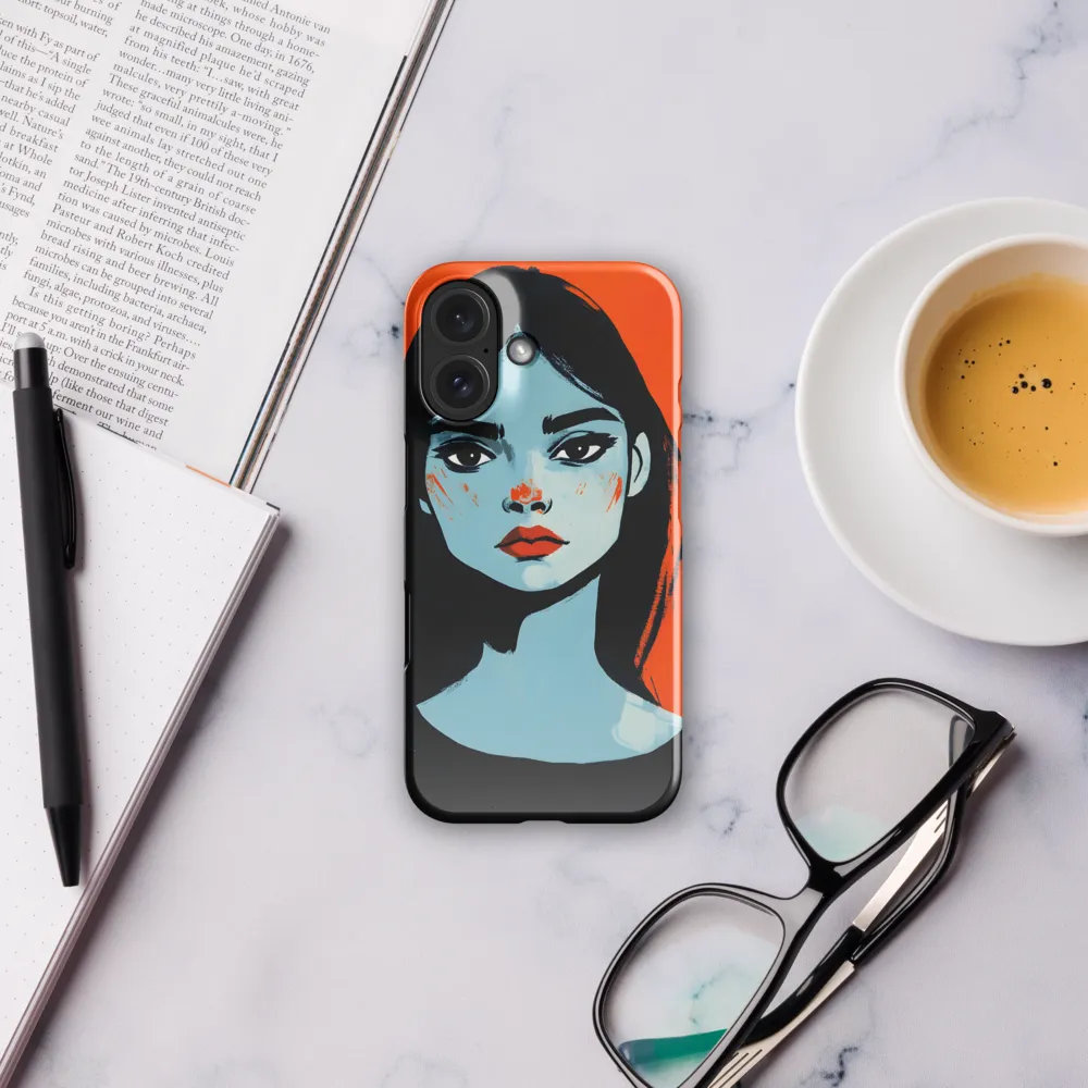 Crimson Lips, Azure Hues 
 Samsung Galaxy S10e | Snap Case