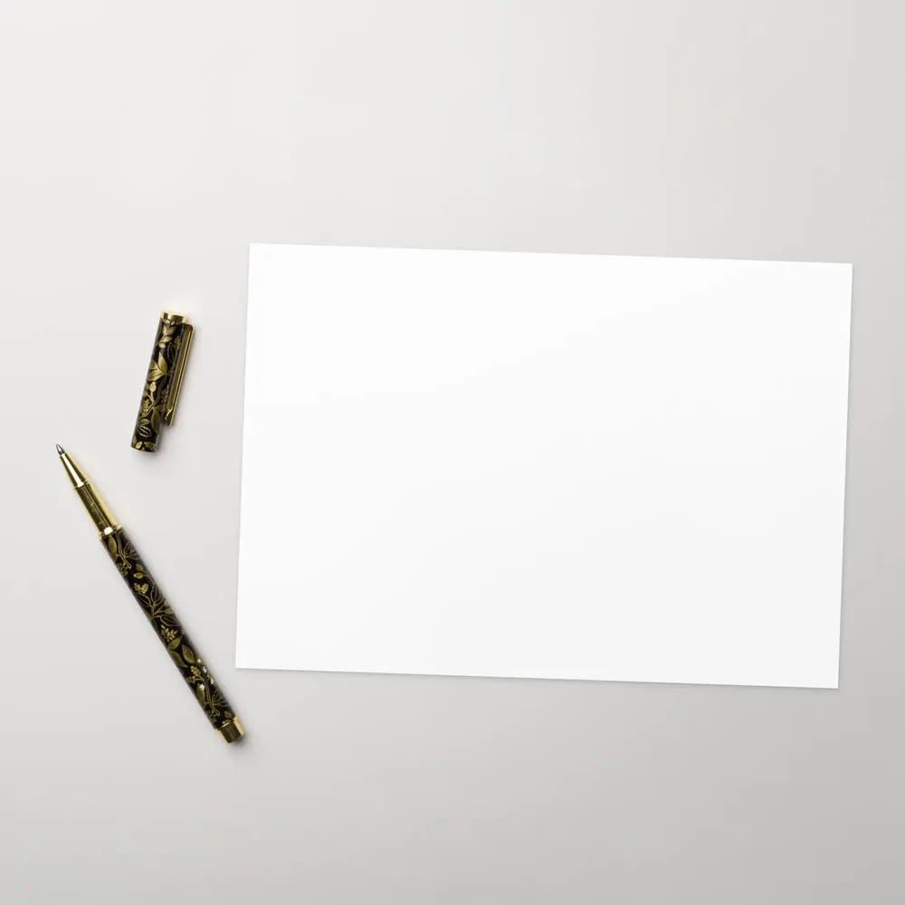 Black Field 
 Greeting Card | 5.83″×8.27″
