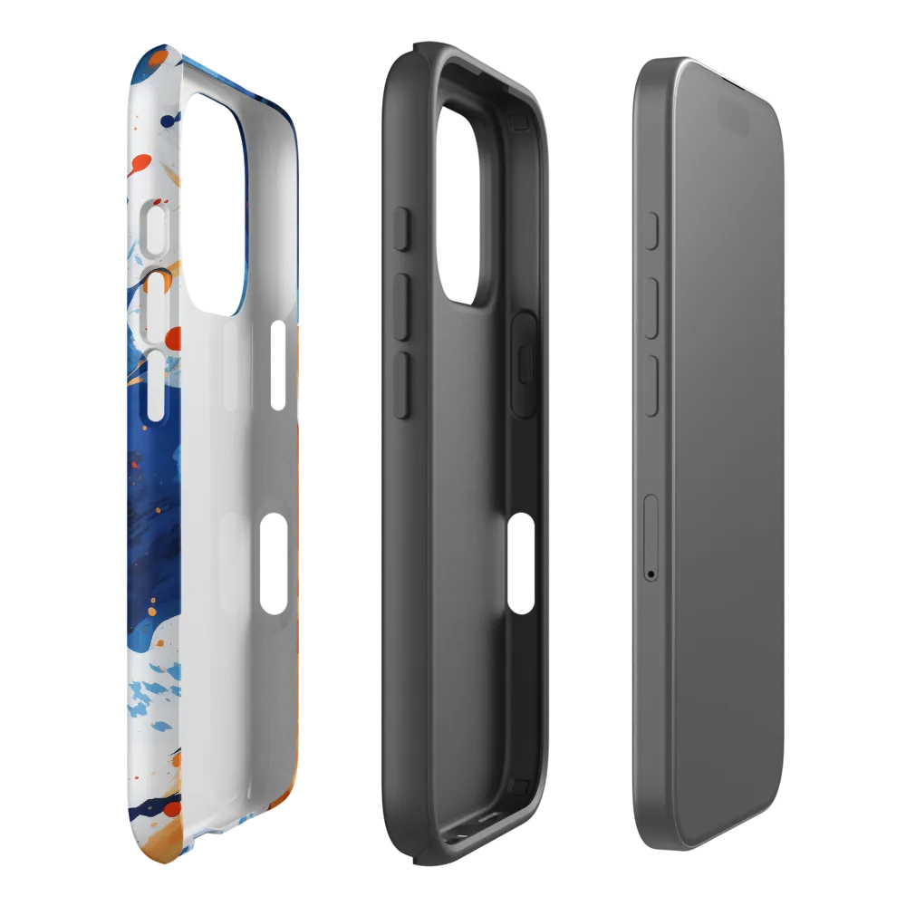 Dynamic Blue and Orange Abstract Design | Phone Case