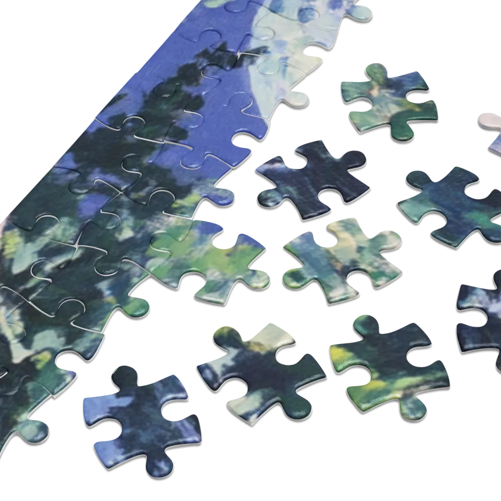 Château et Forêt au Clair de Lune 
 Puzzle en boite metallique