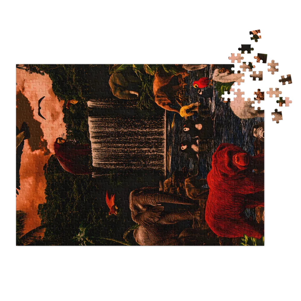Surreal Jungle with Animals