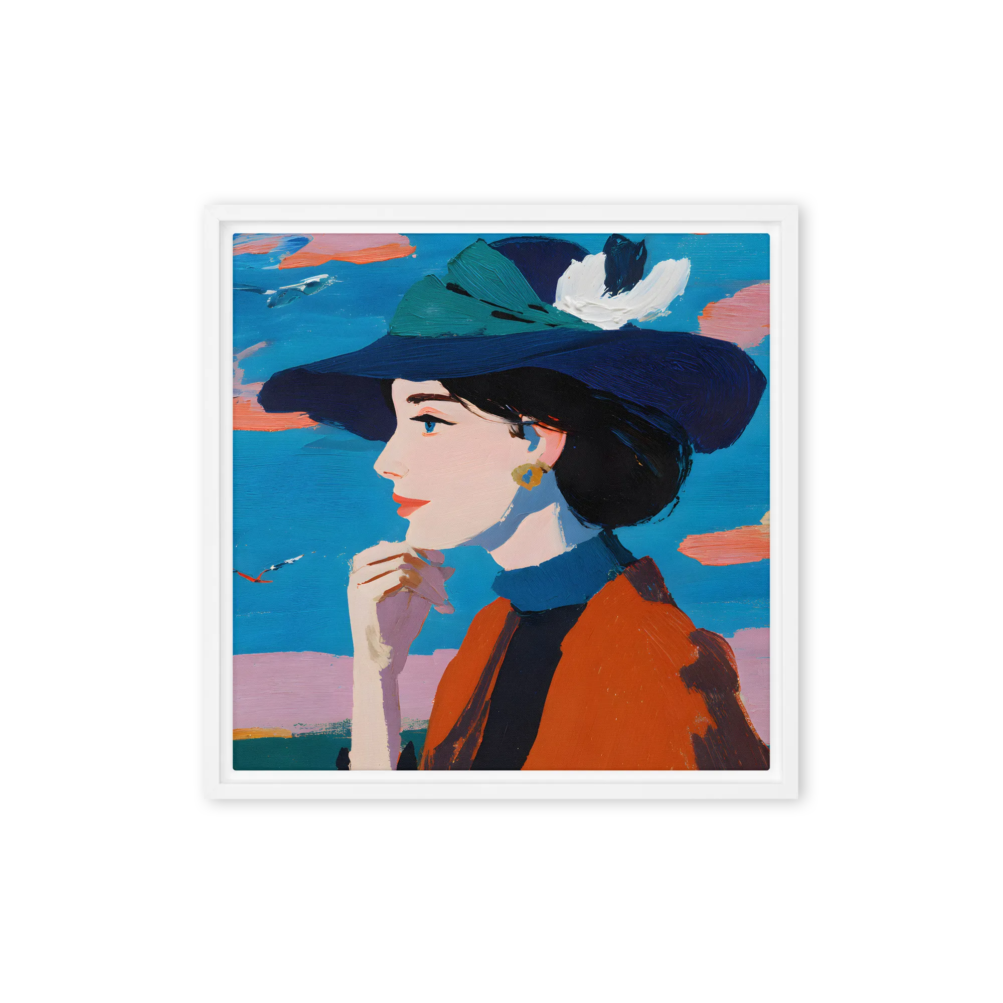 Lady in the Blue Hat