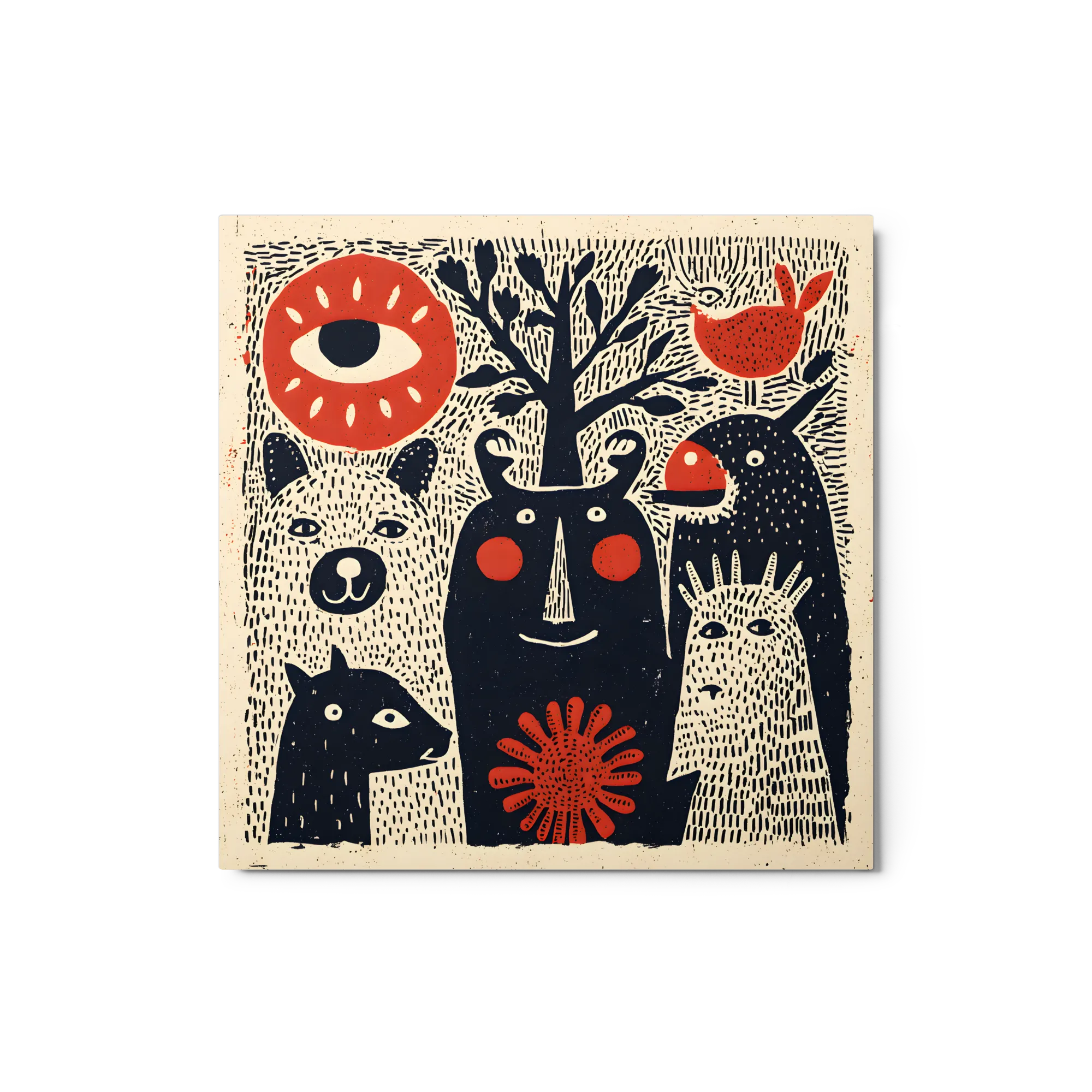 Whimsical Forest Friends 
 Canvas | 24″x 24″