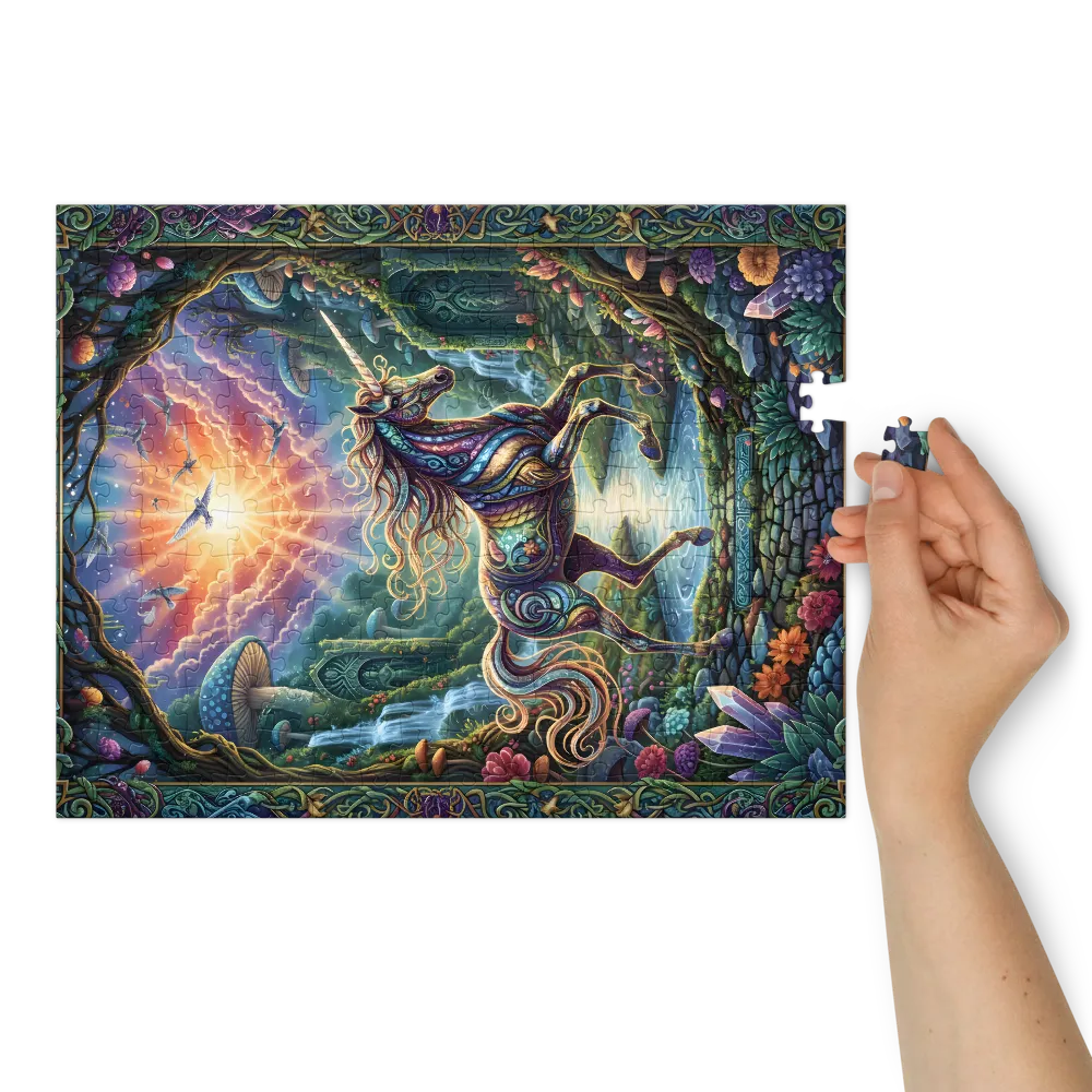 Sunlit Glade Unicorn | Jigsaw Puzzles
