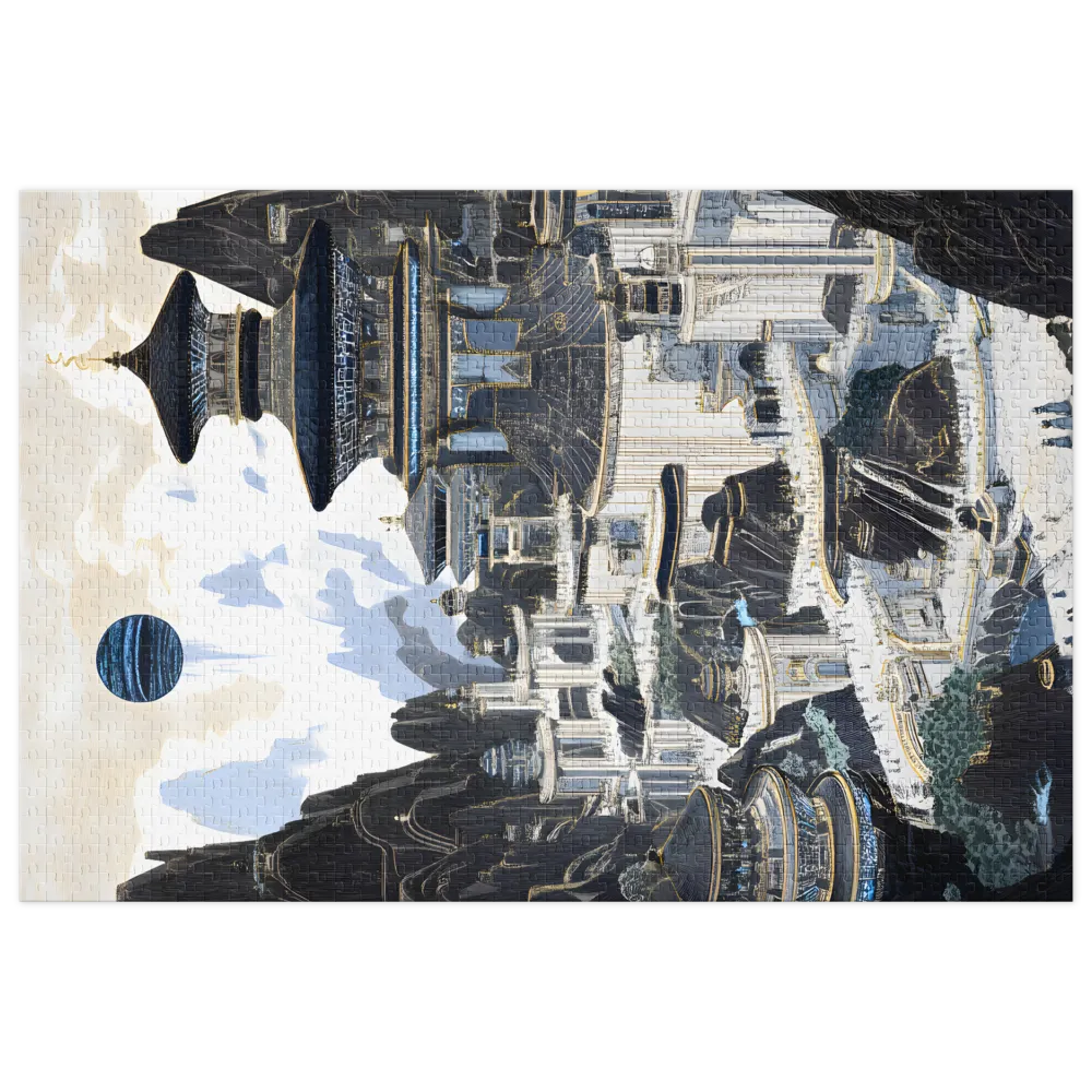 Celestial Cityscape 
 Jigsaw Puzzle in Tin Box