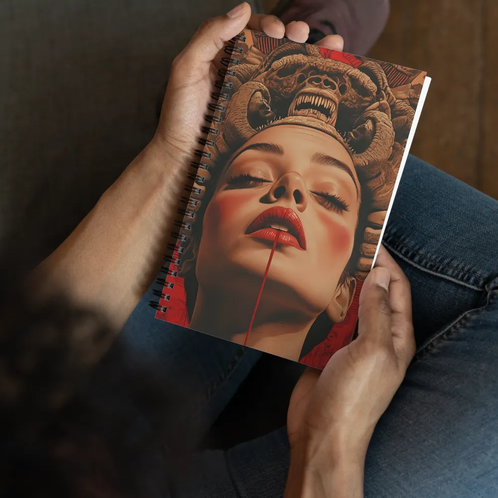 Crimson Headdress Portrait 
 Spiral Notebook | 140 pages