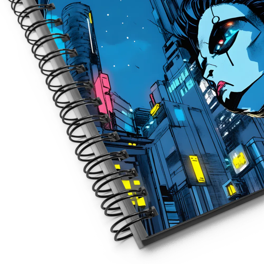 Neon Future Gaze 
 Spiral Notebook | 140 pages