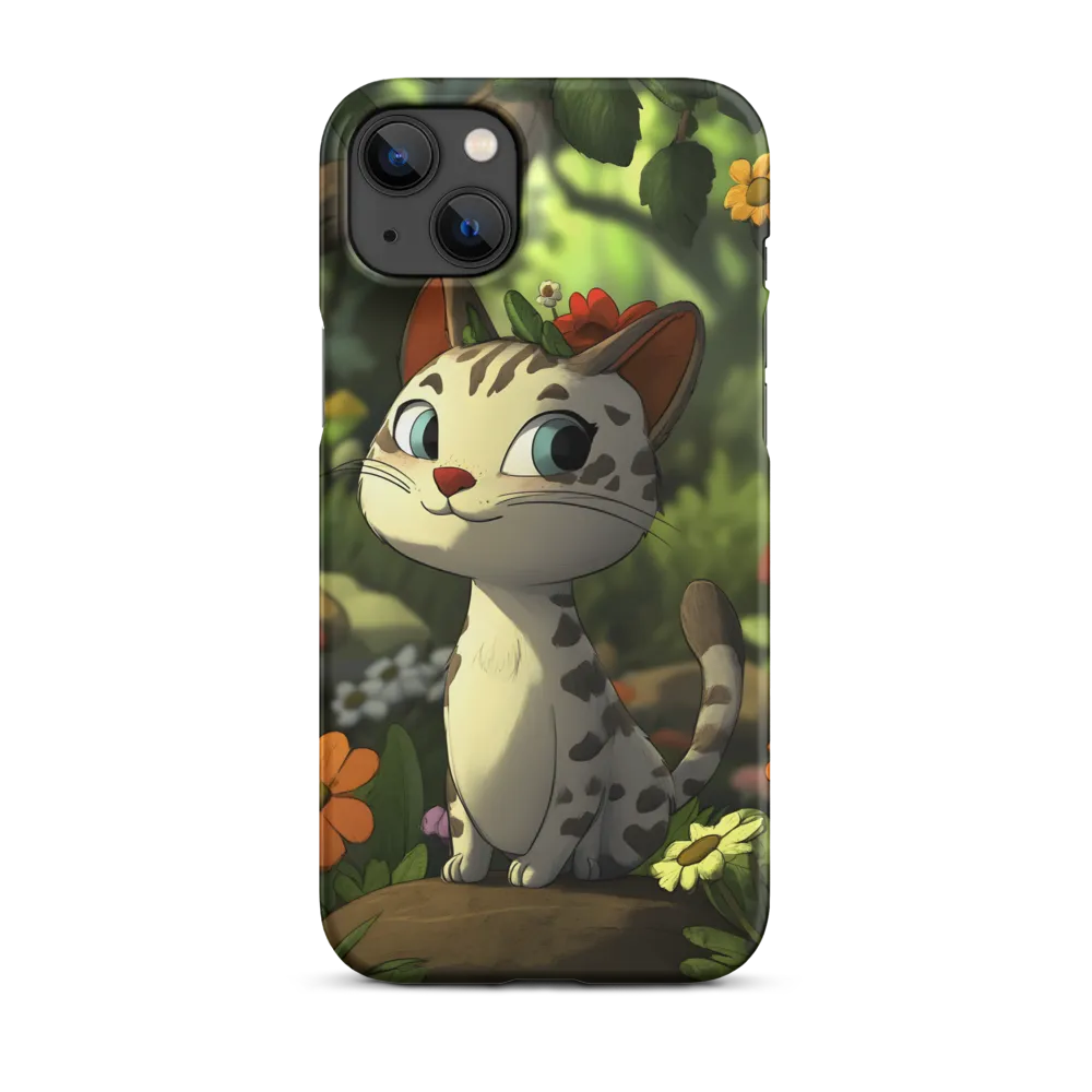 Cute Cartoon Cat in Forest | Phone Case