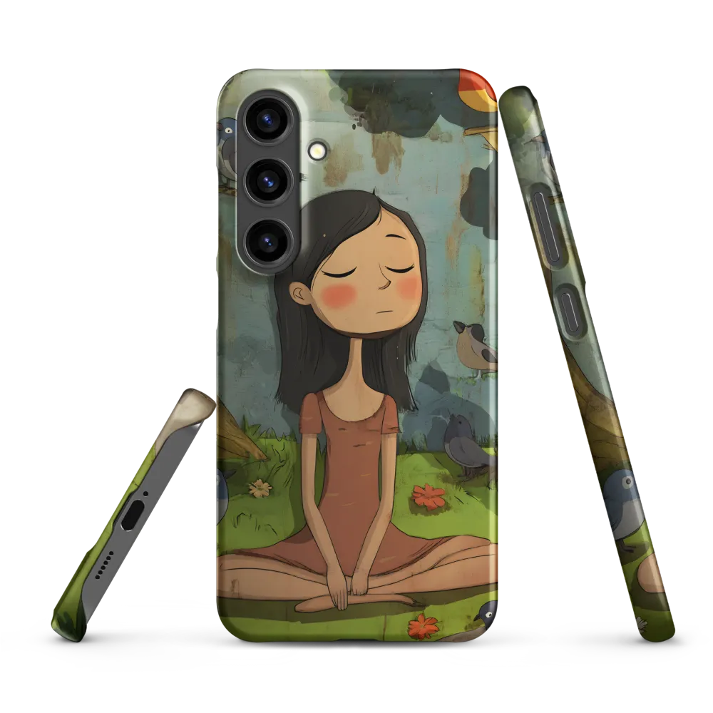Girl Meditating in Nature | Phone Case