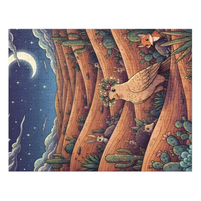 Moonlit Desert Gathering | Jigsaw Puzzles
