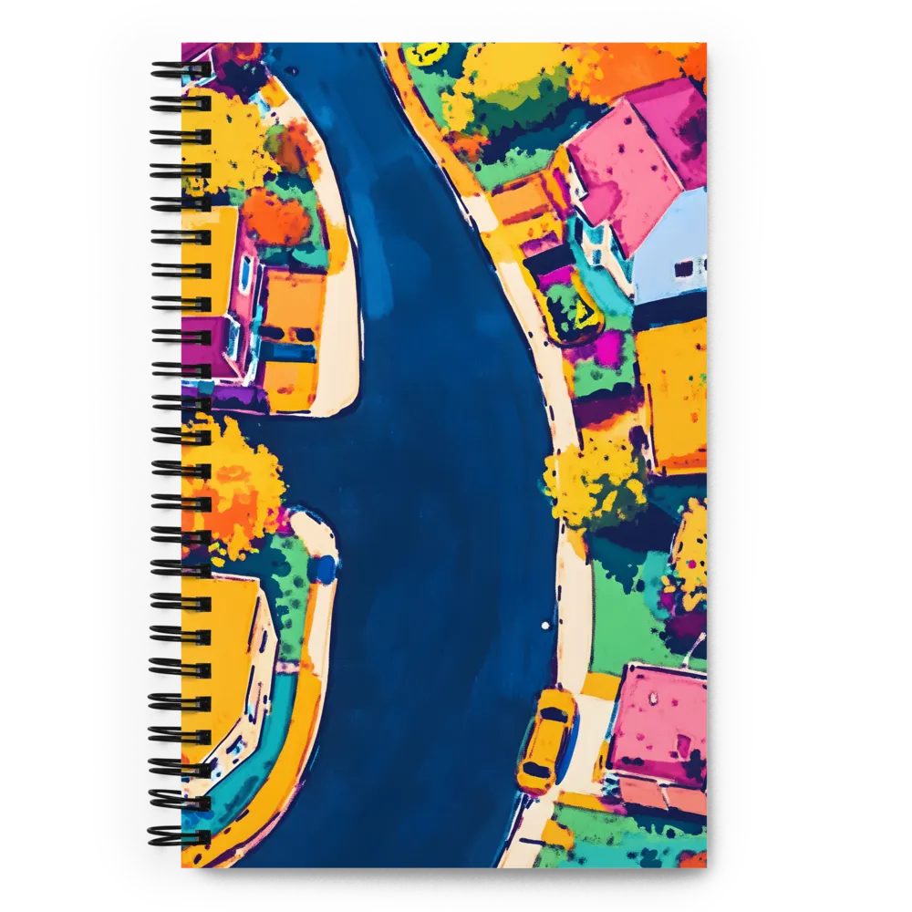 Vibrant Neighborhood Overhead 
 Spiral Notebook | 140 pages