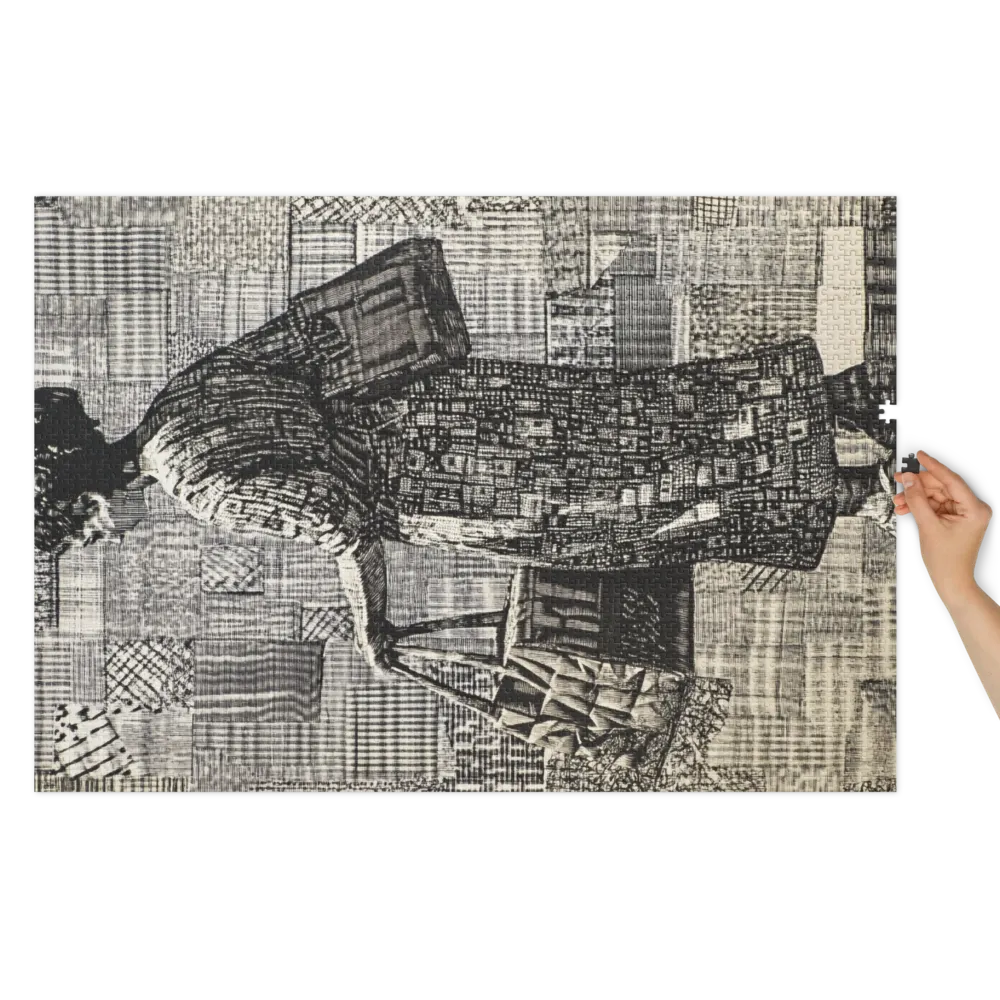 Tapeçaria Urbana: Mulher com Sacolas 
 Puzzle em caixa de metal