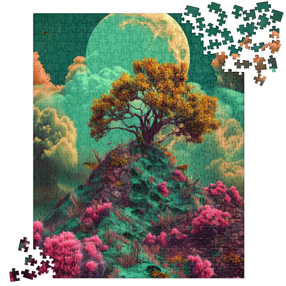 Lunar Bloomscape 
 Jigsaw Puzzle in Tin Box