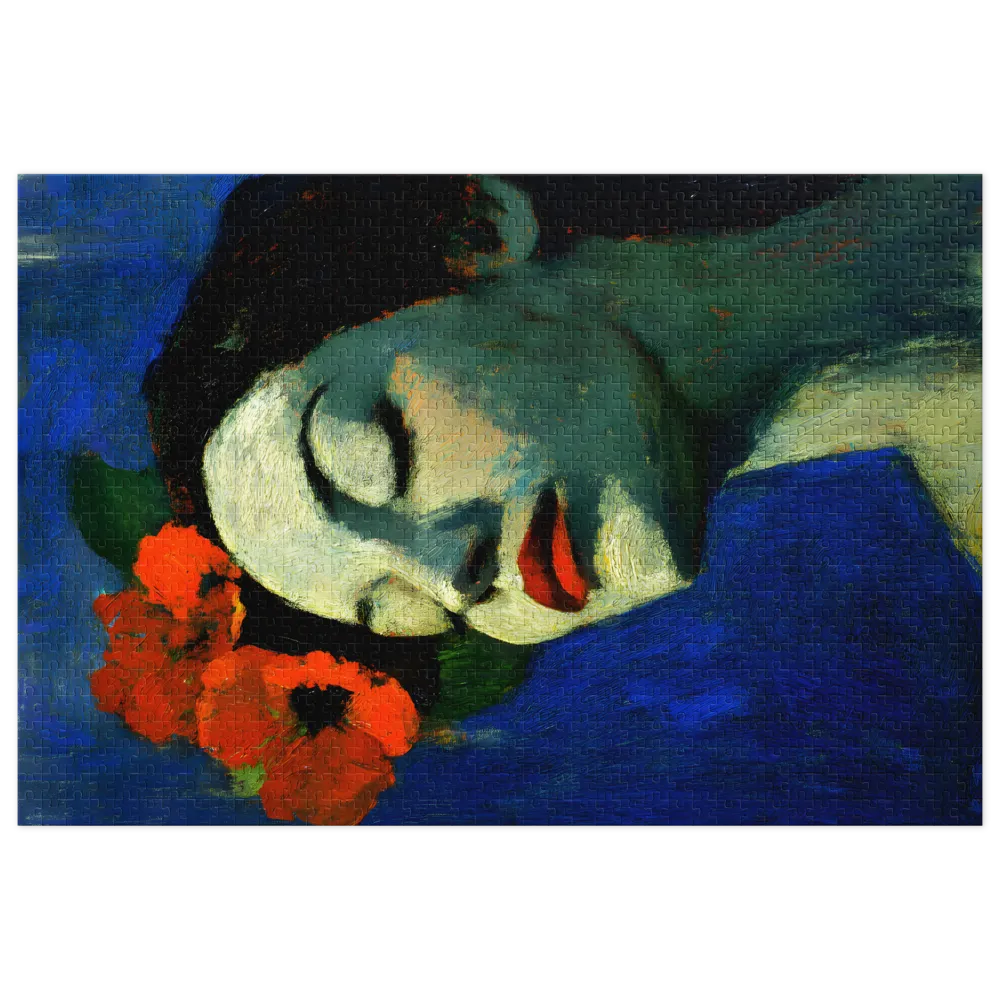 Retrato Floral Sereno 
 Puzzle em caixa de metal