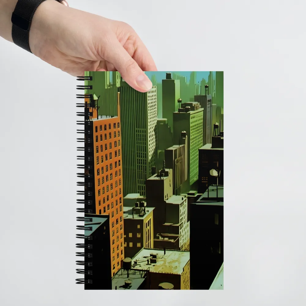 Urban Green Orange 
 Spiral Notebook | 140 pages