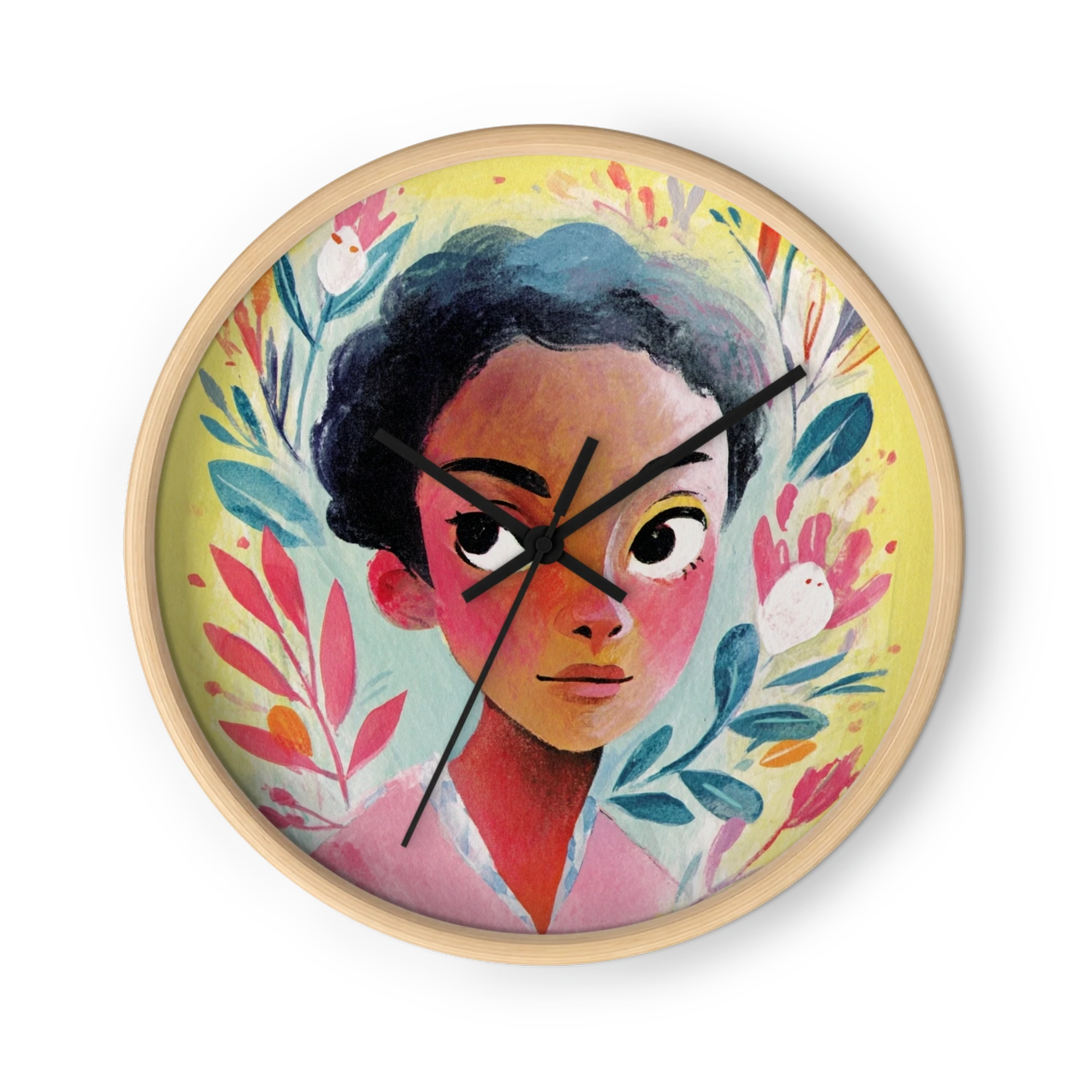 Girl in Floral Frame