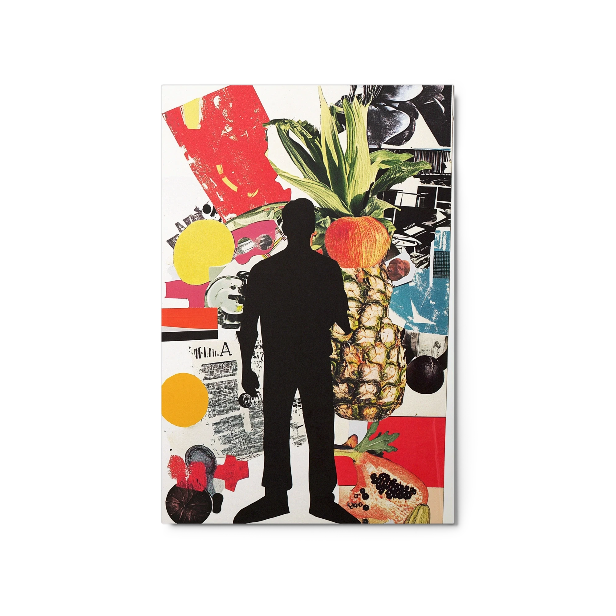 Silhouette with Fruits Collage