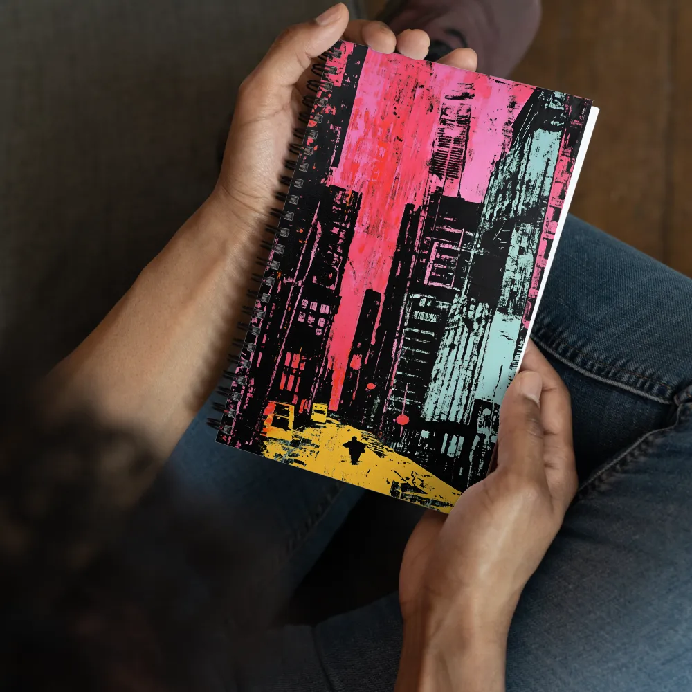 Neon City Reflection 
 Spiral Notebook | 140 pages