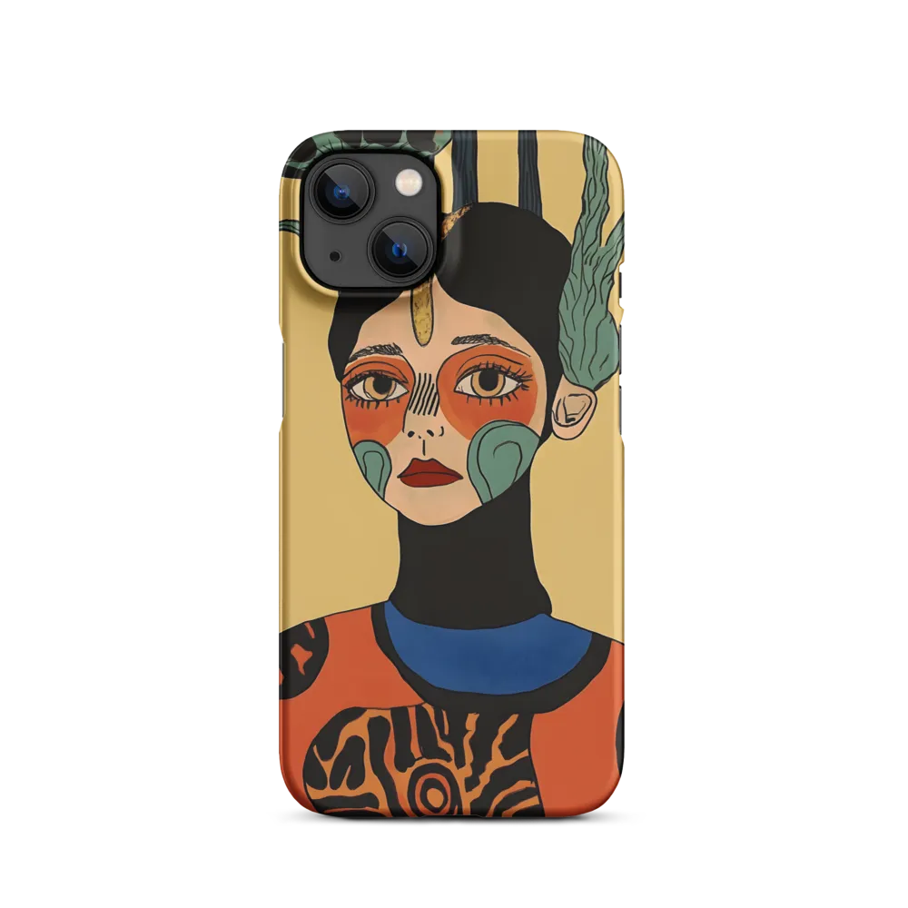Female Portrait with Mushroom Elements | Phone Case