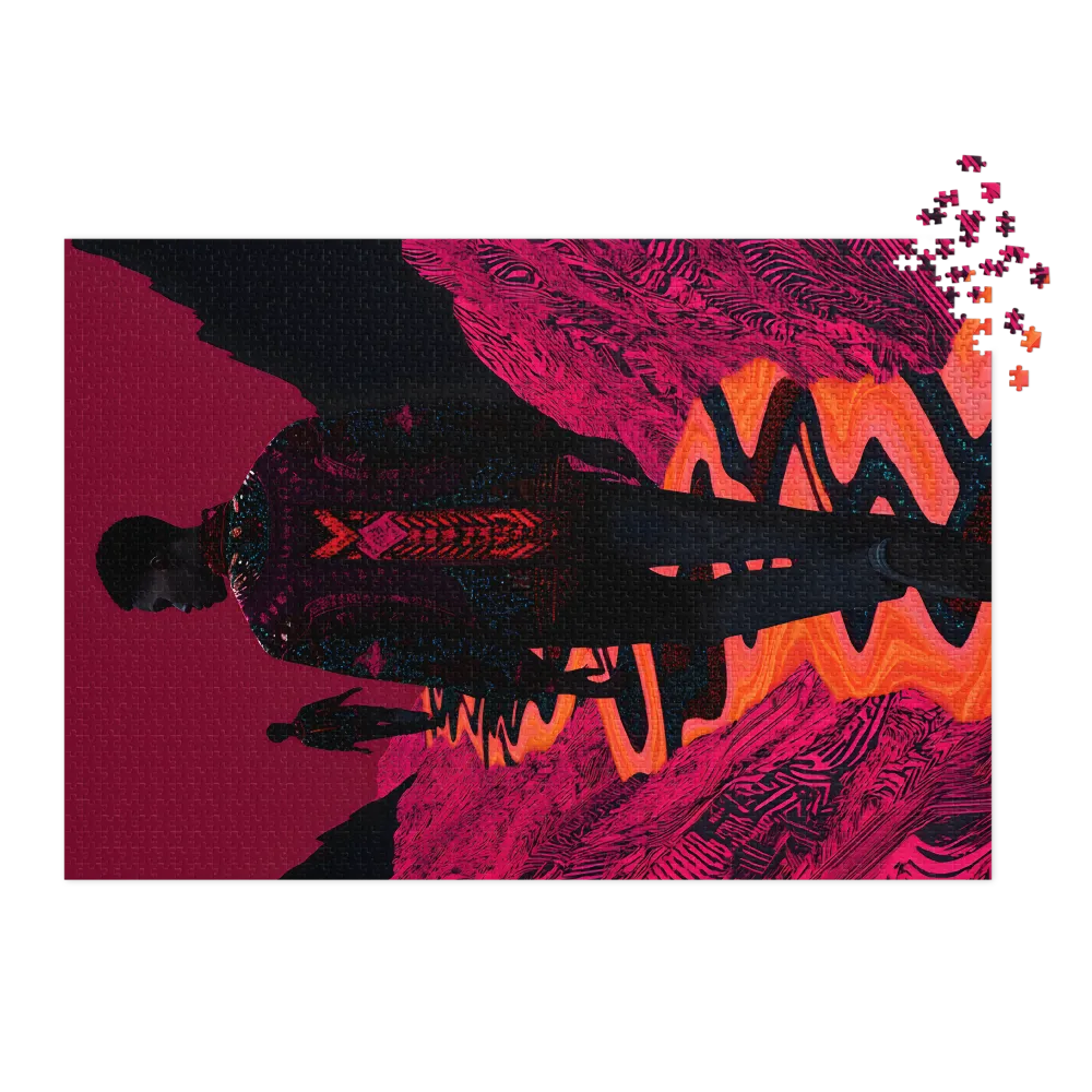 Journey Through Magenta 
 Jigsaw Puzzle in Tin Box