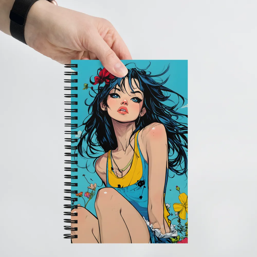 Summer Bloom Portrait 
 Spiral Notebook | 140 pages